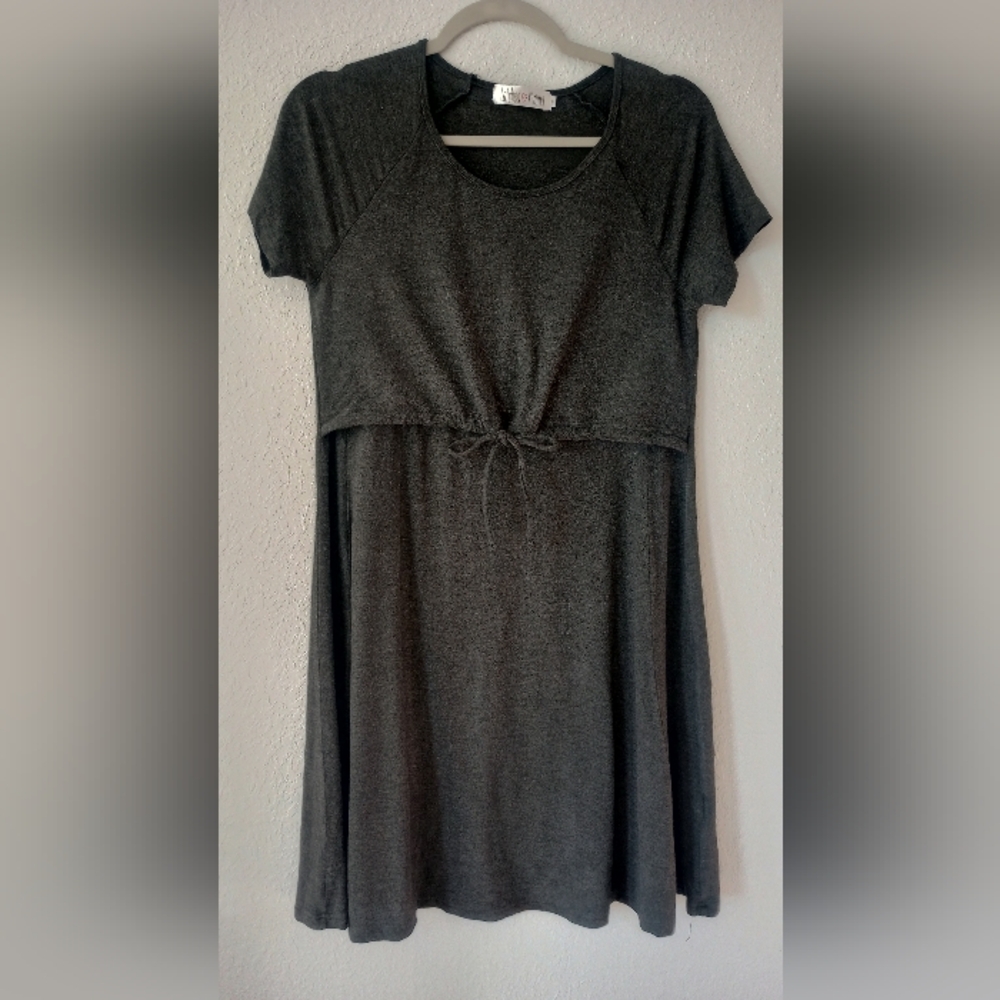 Latched Mama Breastfeeding Charcoal Dress